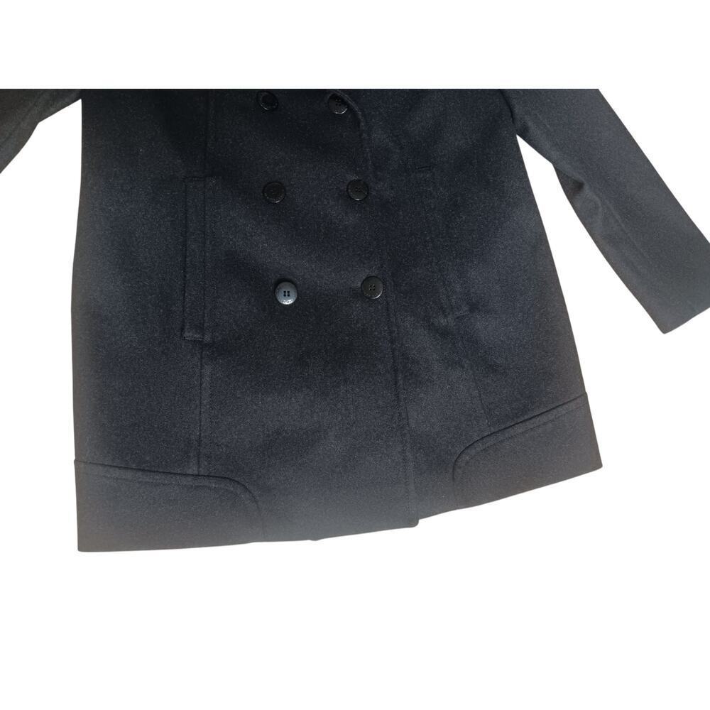 Marc New York Andrew Marc Peacoat Wool Blend Black Size 6 Double Breasted Lined - Picture 4 of 16